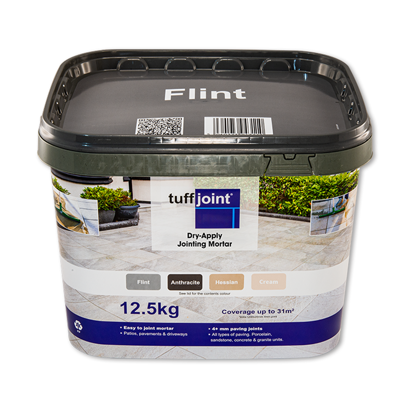 tuffjoint Cementitious Dry-Apply Jointing Mortar, 12.5 kg, for Porcelain, Sandstone, Concrete, Granite (Hessian)