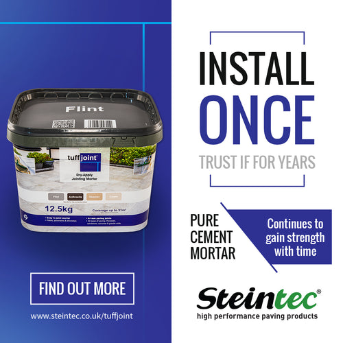 tuffjoint Cementitious Dry-Apply Jointing Mortar, 12.5 kg, for Porcelain, Sandstone, Concrete, Granite (Hessian)